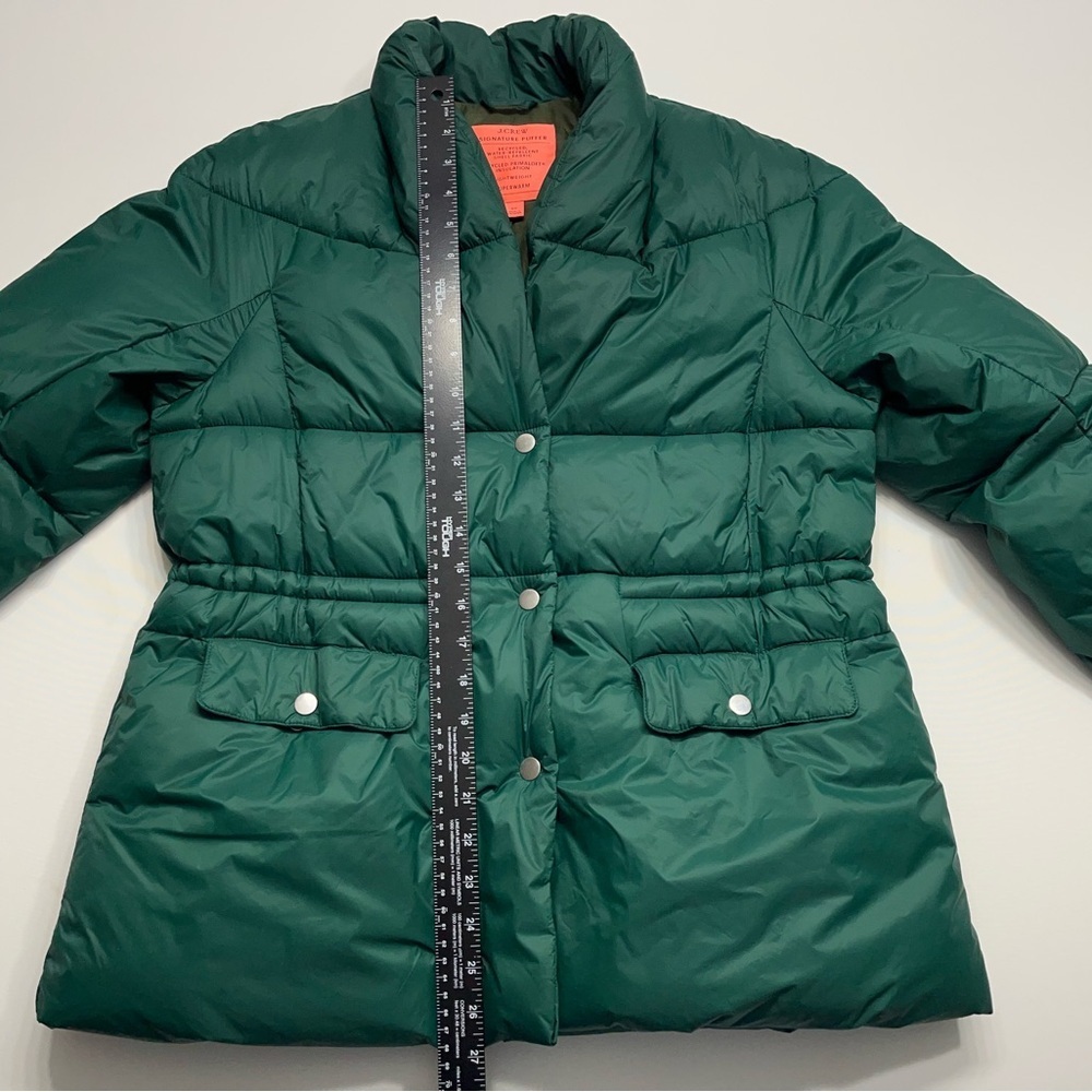 J.Crew Alps Signature Puffer Jacket Womens Size XS Green Primaloft Insulation - Picture 9 of 16